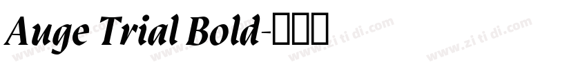 Auge Trial Bold字体转换